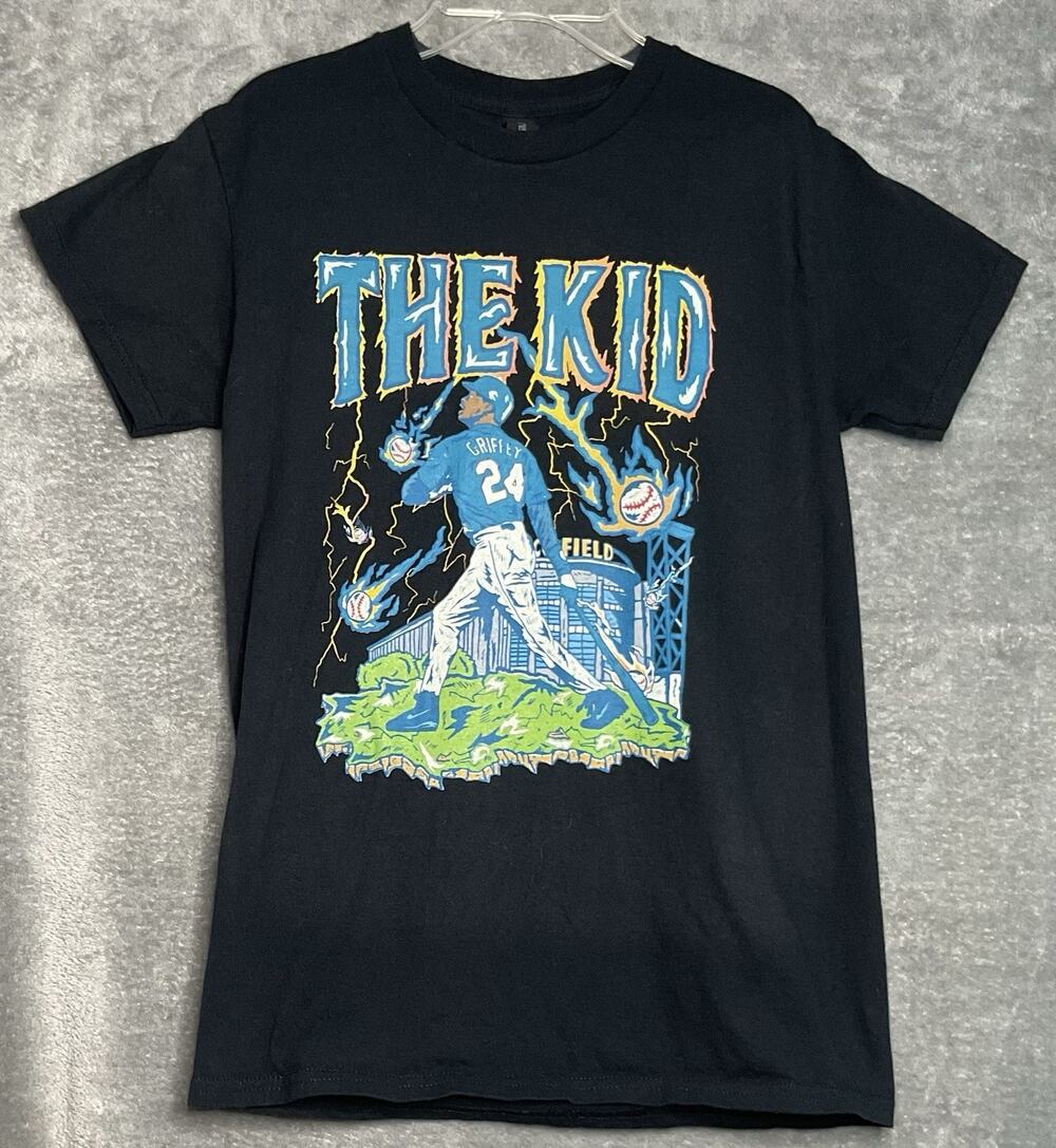 Ken Griffey Jr The Kid Mens T-Shirt Small Seattle Mariners Baseball Graphic
